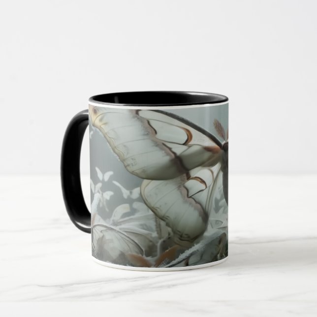 Large Moths Coffee Mug (Front Left)