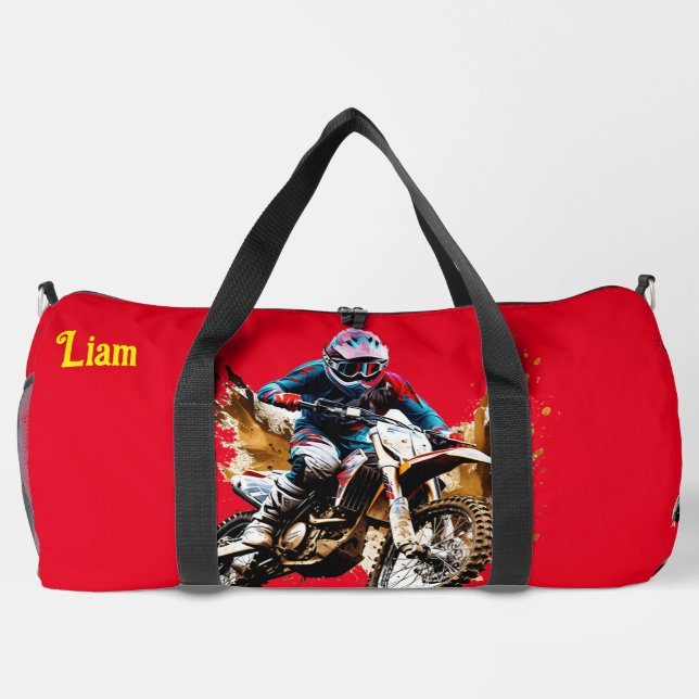 Large Motocross Duffle Bag (Back)