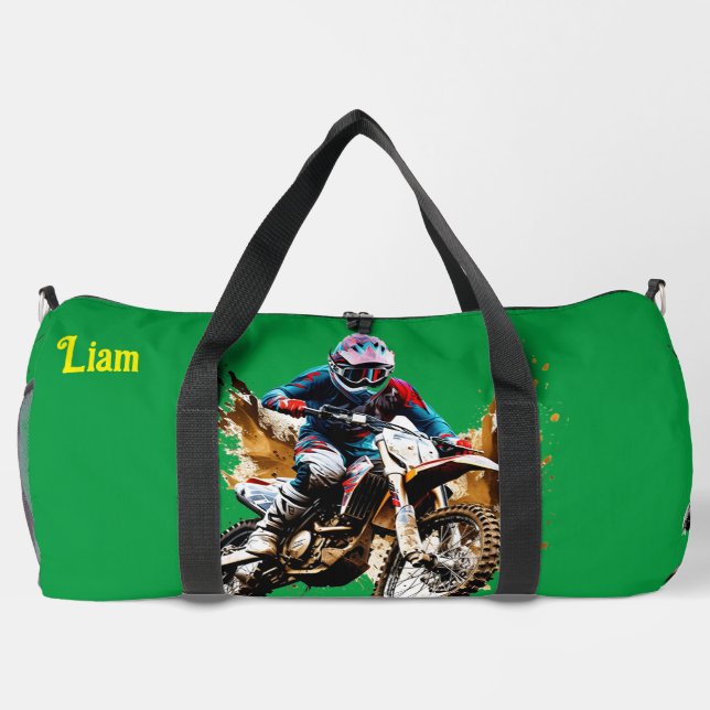 Large Motocross Duffle Bag (Back)