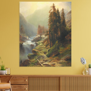 Large Mountain Landscape – Albert Zimmermann Canvas Print