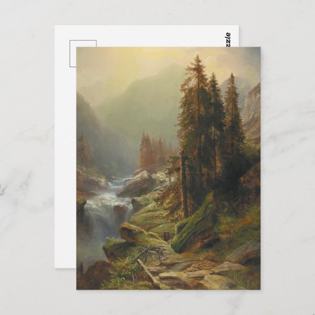 Large Mountain Landscape – Albert Zimmermann Postcard (Front/Back)