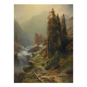 Large Mountain Landscape – Albert Zimmermann Poster