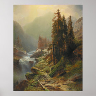 Large Mountain Landscape – Albert Zimmermann Poster