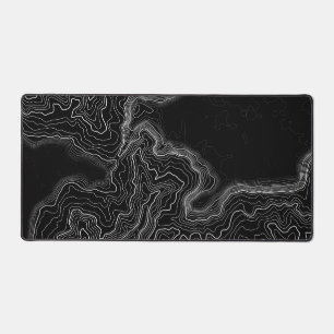 large mouse pad mat topographic map lines contour