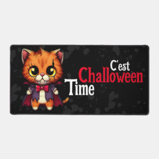 Large Mousepad | ChaLLoWeen Kitty Time Desk Mat