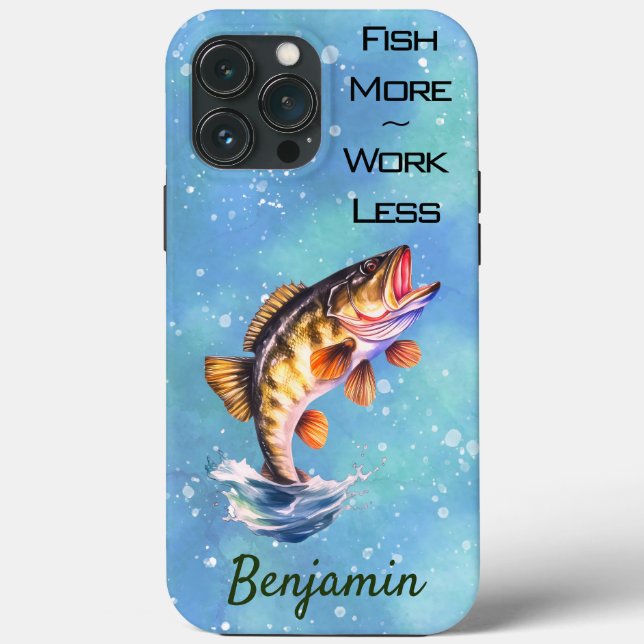 Large Mouth Bass Jumping Out Of The Water Case-Mate iPhone Case (Back)
