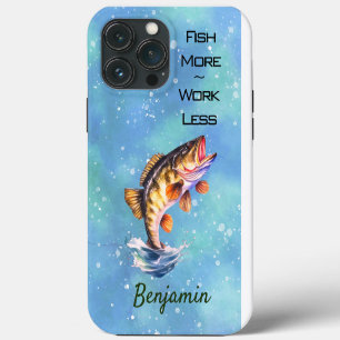 Large Mouth Bass Jumping Out Of The Water iPhone 13 Pro Max Case