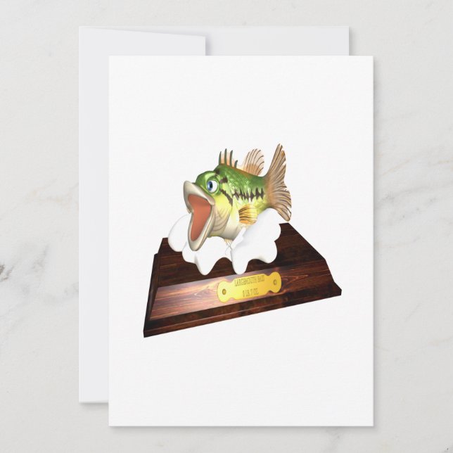 Large Mouth Bass Trophy Invitation (Front)