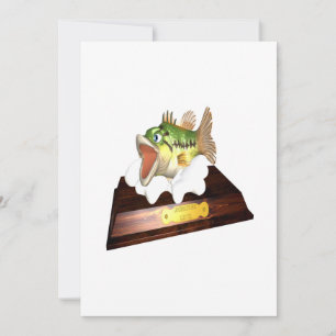 Large Mouth Bass Trophy Invitation