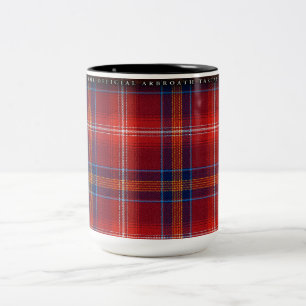 Large Mug - Red Lichtie Tartan - Customizable -