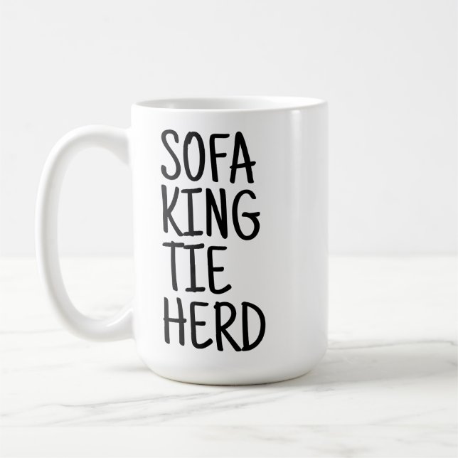 Large Mug - Sofa King Tie Herd (Left)