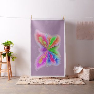 Large Multicolored Butterfly Fabric