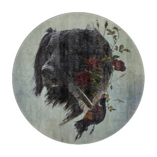 Large Munsterlander with pheasant Cutting Board
