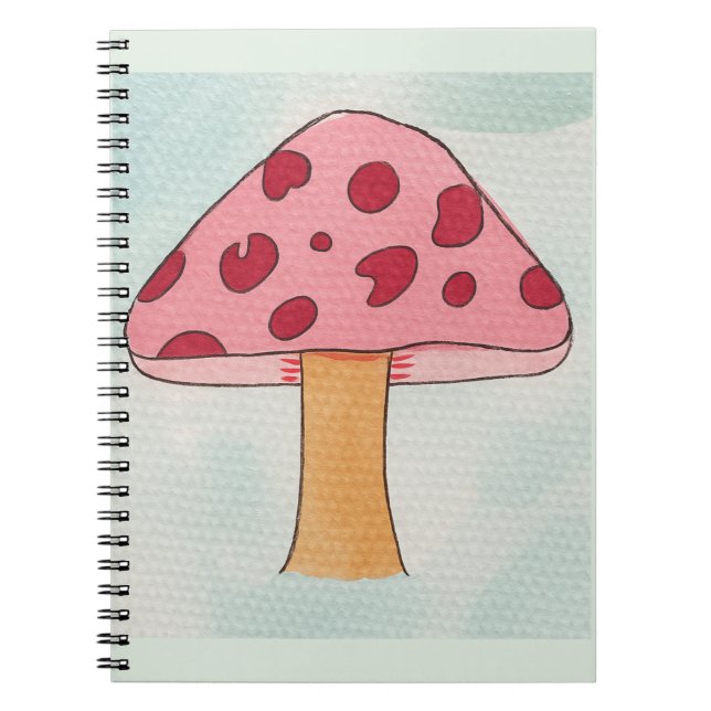 Large Mushroom Watercolor Journal  (Front)