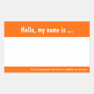 Large Name Tag / Badge Sticker for Corporate Event