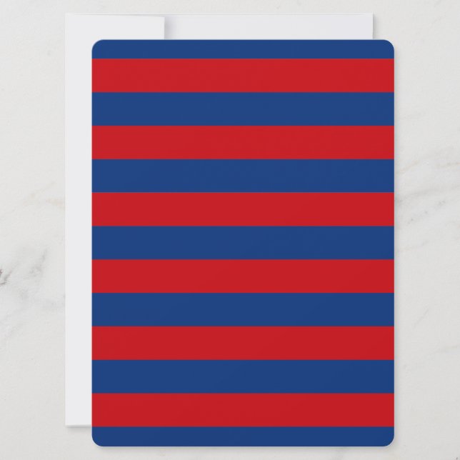 Large Nautical Theme Horizontal Stripes (Front)