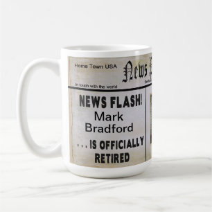Large News Paper Retirement Mug - PHOTO INSERT