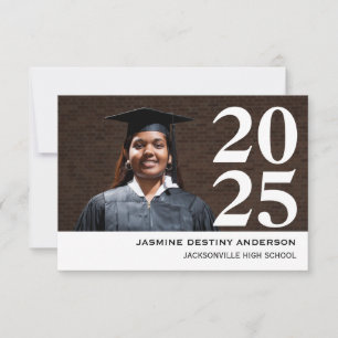 Large Numbers - 3x5 Graduation Announcement