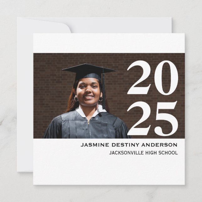 Large Numbers - Graduation Announcement (Front)