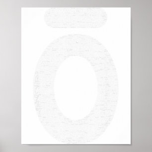 Large O Essential Oil White Words  Poster