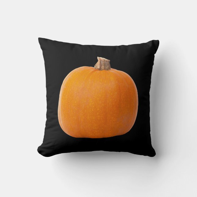 Large Orange Fall Harvest Pumpkin Cushion (Front)