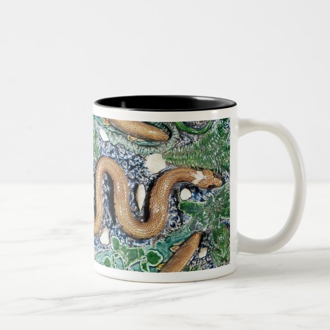 Large oval dish moulded in relief Two-Tone coffee mug (Right)
