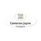 Large Oval Magnetic Name Tag or Pin Custom Logo