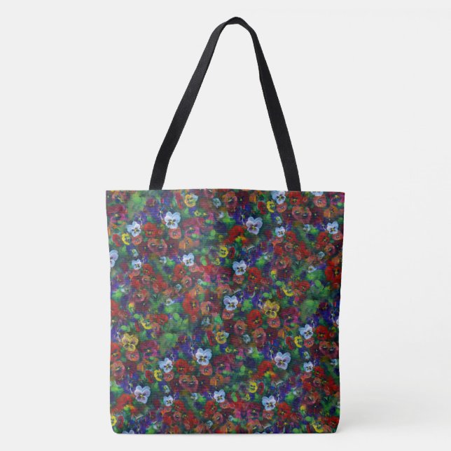 Large Pansy Tote (Red edition)  Bag (Front)
