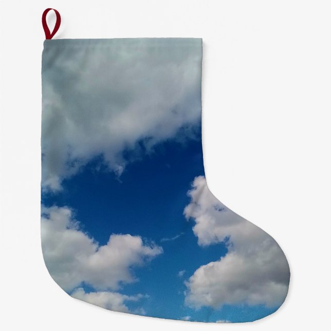 Large patches of cloud christmas stocking (Front)
