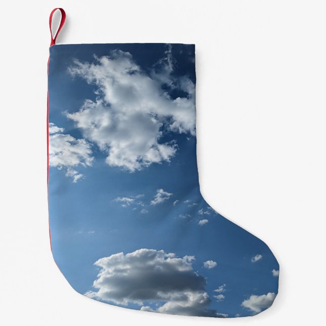 Large patches of cloud small christmas stocking (Front)