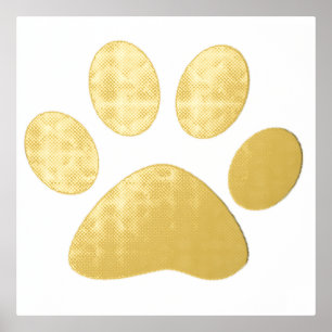 Large Paw Print Pattern Bedroom Living Gift Decor