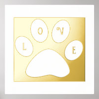 Large Paw Print Pattern Love Custom Text Gift
