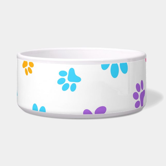 Large Paw Print Pet Bowl (Front)