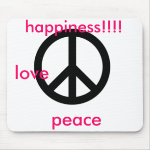 large_peace_symbol, love, peace, happiness!!!! mouse mat