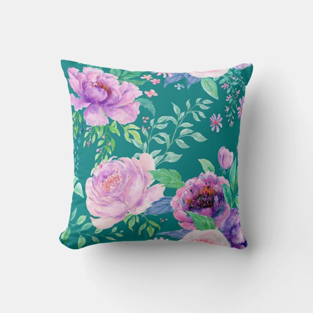 Large Peony  Cushion (Front)