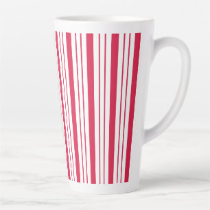 Large Peppermint Striped Latte Mug