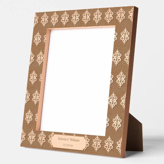 Large Personalised Antique Lace Picture Frame  (Left)