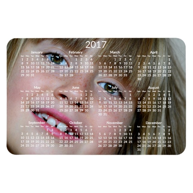 Large Personalised Calendars 2017 Flexible Magnet (Horizontal)