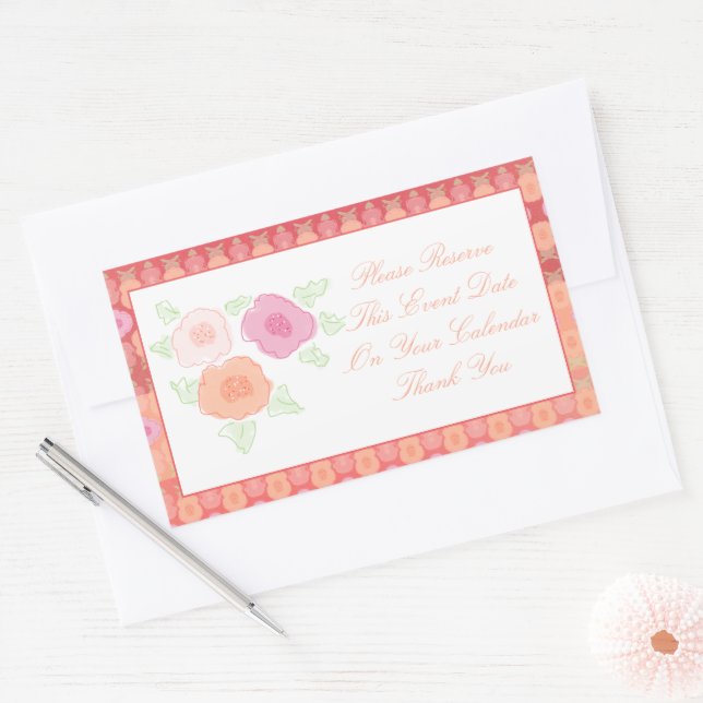Large Personalised Floral Patterned Stickers (Envelope)