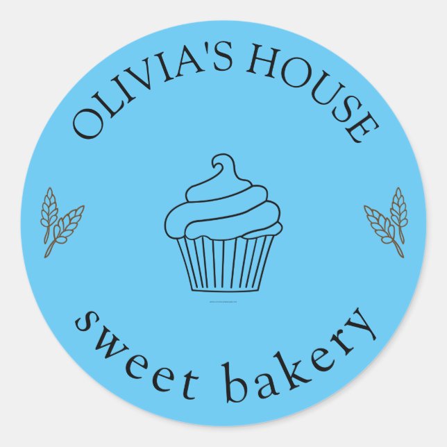 Large Personalised Homemade Logo Custom Classic Ro Classic Round Sticker (Front)