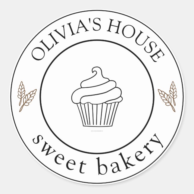 Large Personalised Homemade Logo Custom Classic Ro Classic Round Sticker (Front)