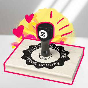 Large Personalised Homemade Logo Custom Rubber Stamp