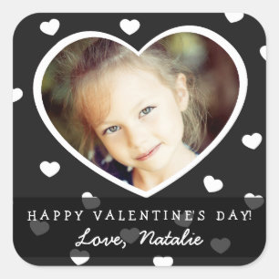 Large Personalised Valentine Photo Stickers