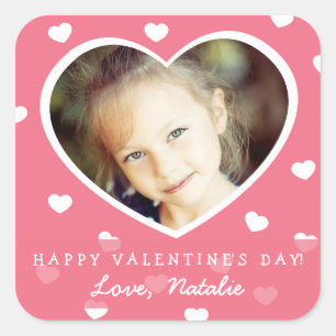 Large Personalised Valentine Photo Stickers