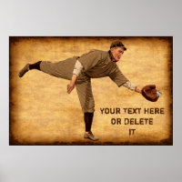 Large PERSONALIZED Vintage Baseball Posters