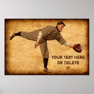 Large PERSONALIZED Vintage Baseball Posters