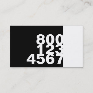 large phone number business card