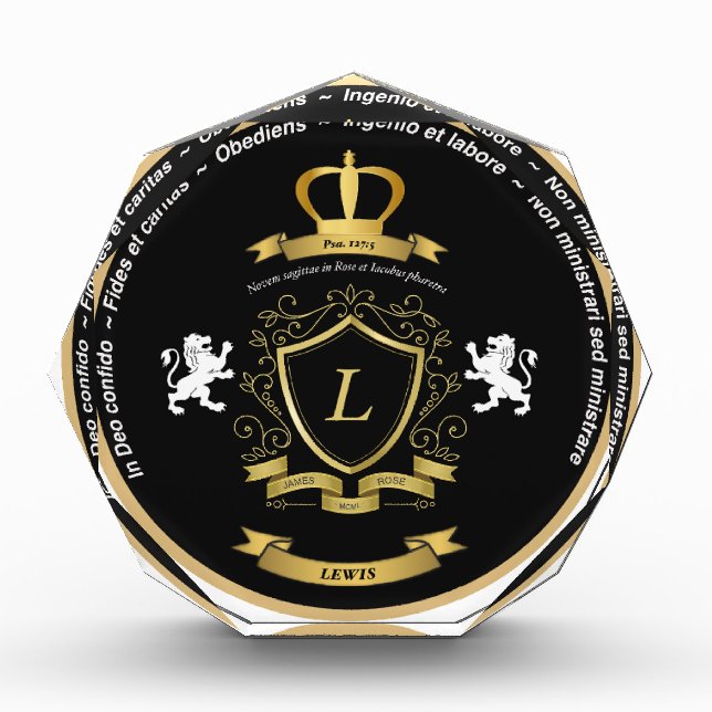 Large Photo Block with Lewis Crest (Front)