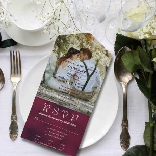 Large Photo Burgundy Texture Background Website All In One Invitation