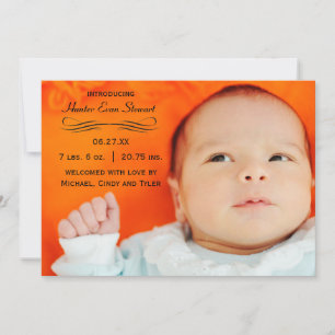 Large Photo Flourish - Birth Announcement